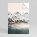 HIDDEN TEMPLE MIST Selbstklebendes Poster - Hochformat