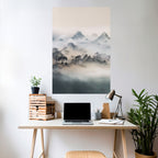 HIDDEN TEMPLE MIST Selbstklebendes Poster - Hochformat