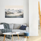 HIDDEN TEMPLE MIST Peel and Stick Horizontal Poster