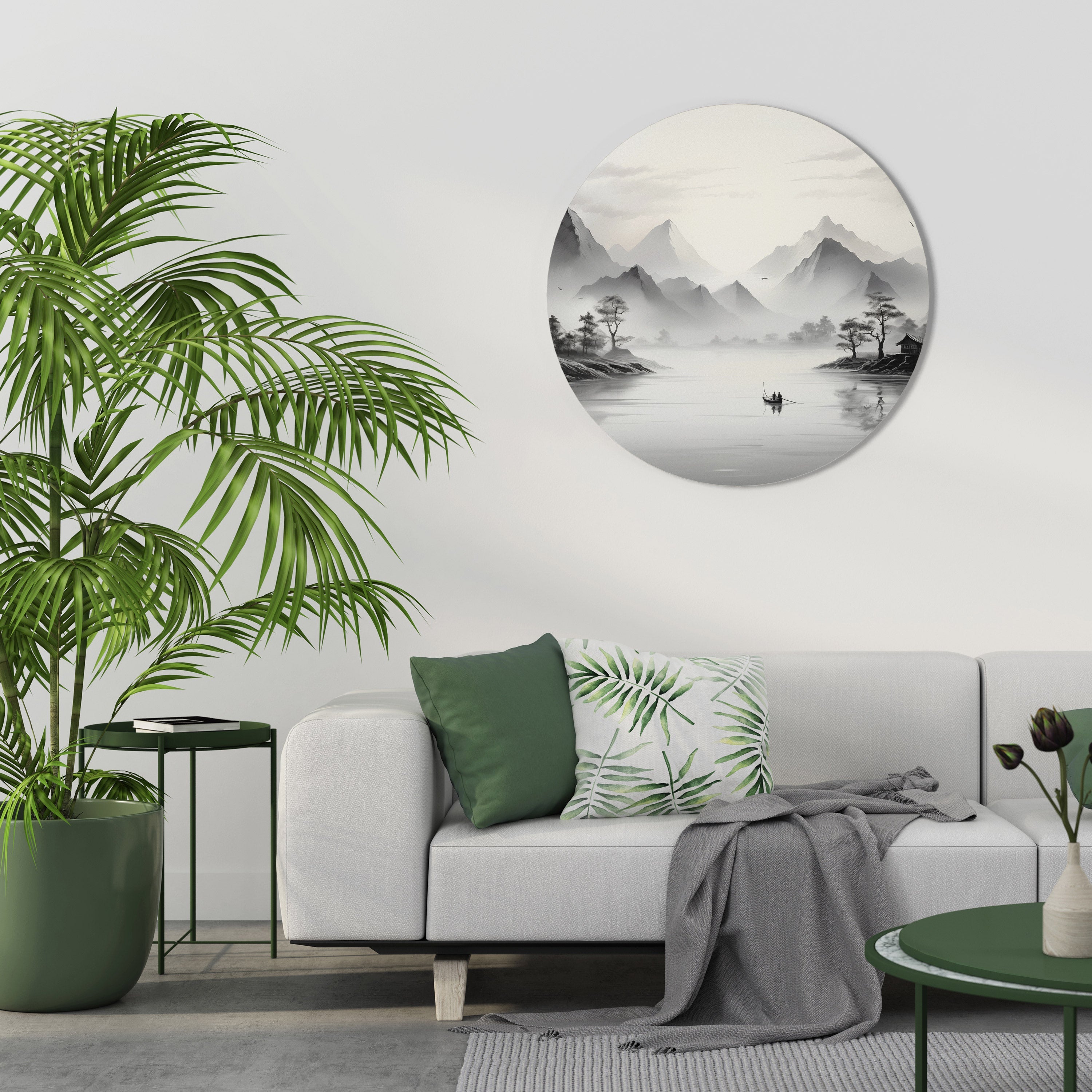 ASIAN VENTURE Runde Wanddekoration Ø 69 cm