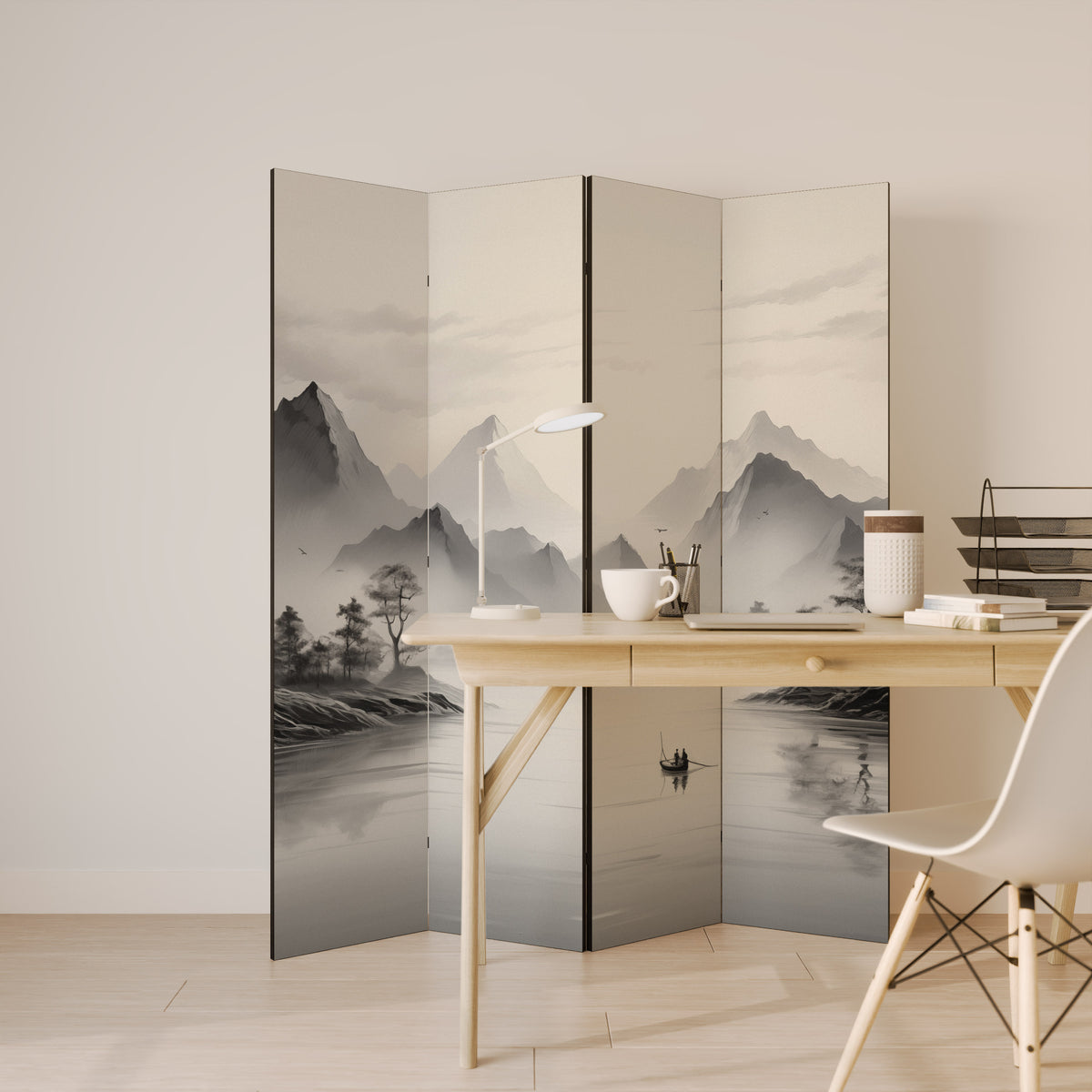 ASIAN VENTURE 4-teiliger Paravent