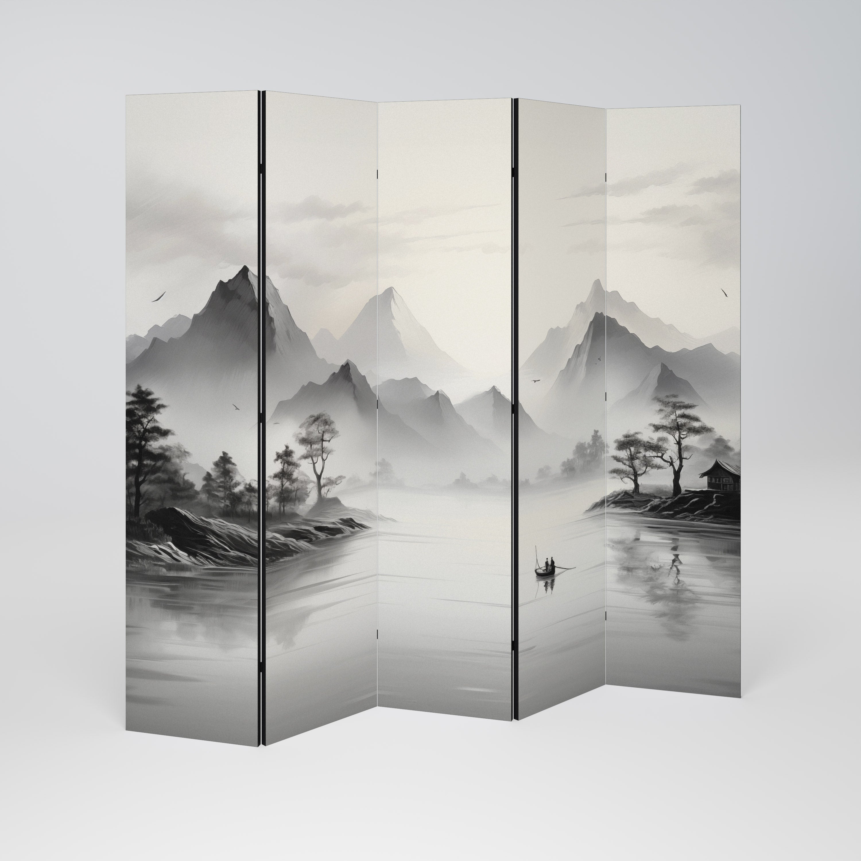 ASIAN VENTURE Dekorativer 5-teiliger Raumteiler