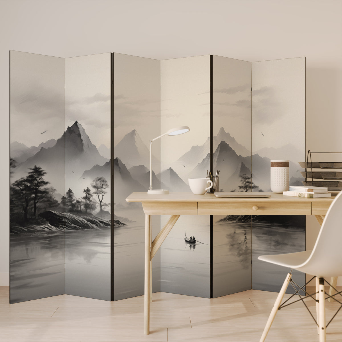 ASIAN VENTURE 6-teiliger Paravent