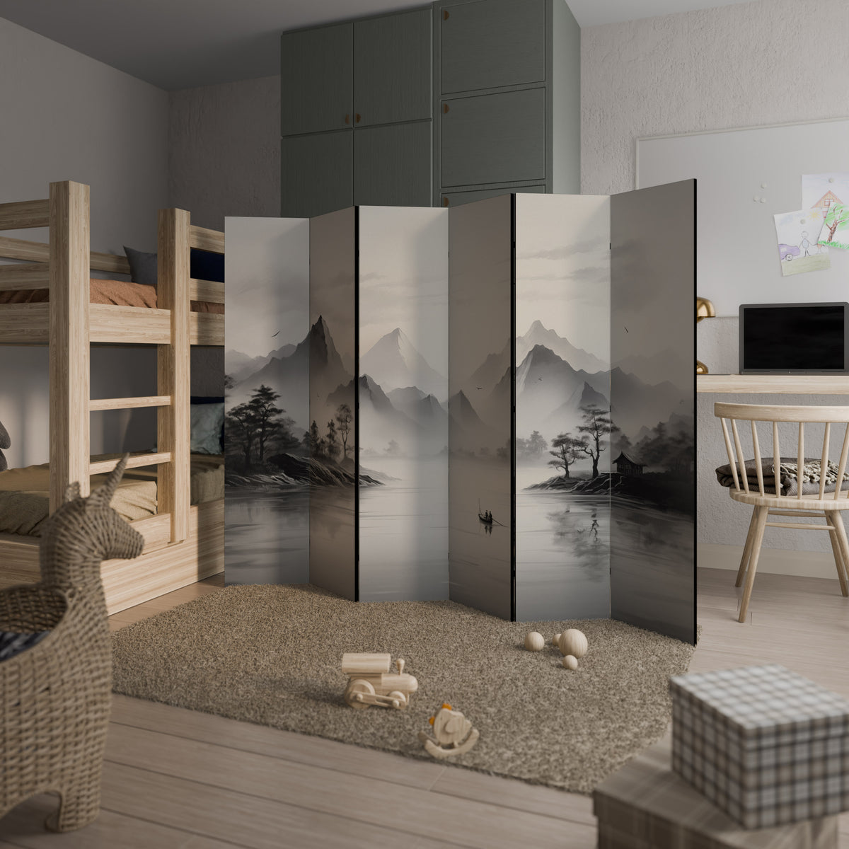 ASIAN VENTURE 6-teiliger Paravent