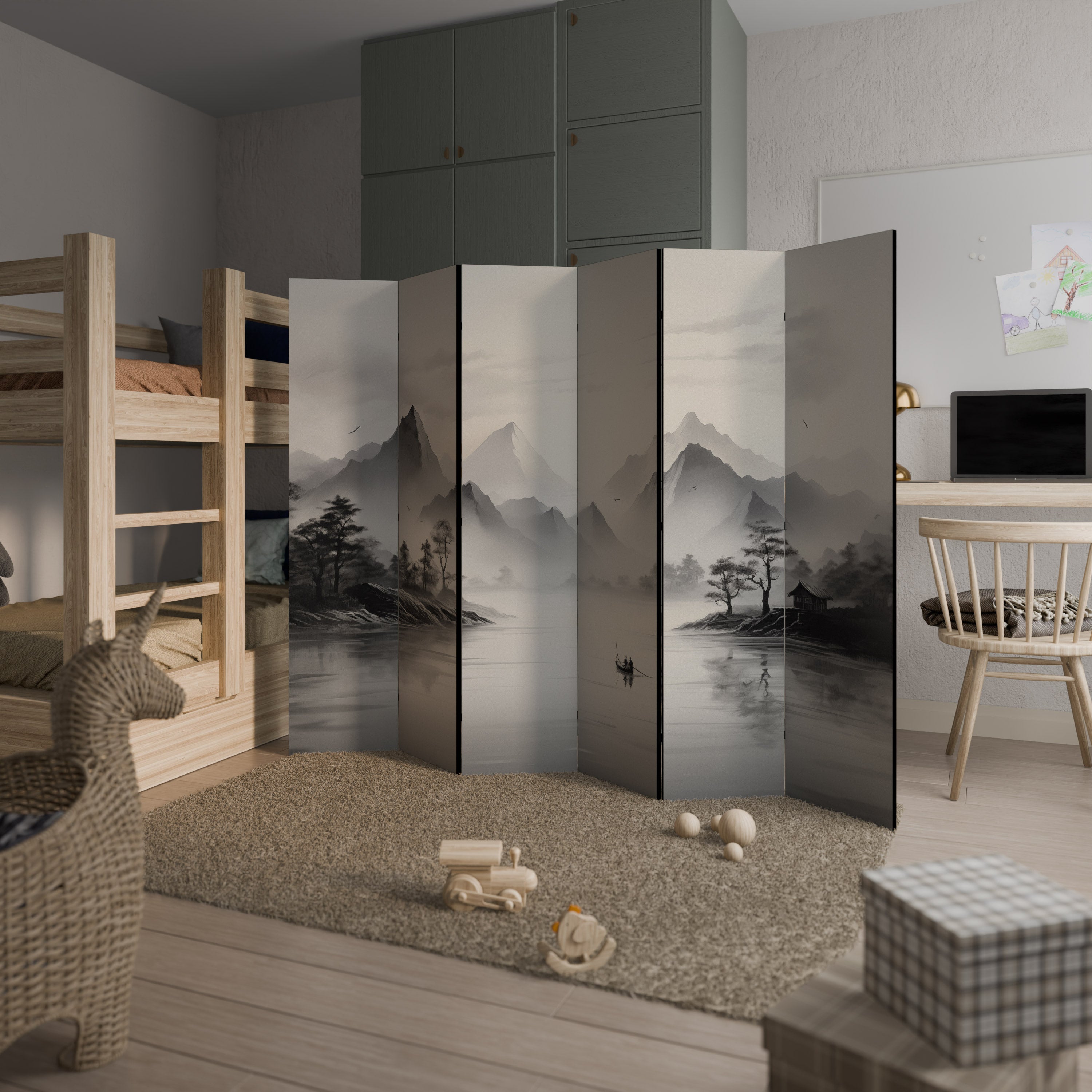ASIAN VENTURE Dekorativer 6-teiliger Raumteiler