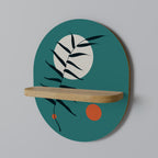 MYSTERIOUS LEAF Ovales Kunstregal in Eiche-Optik