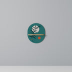 MYSTERIOUS LEAF Ovales Kunstregal in Eiche-Optik