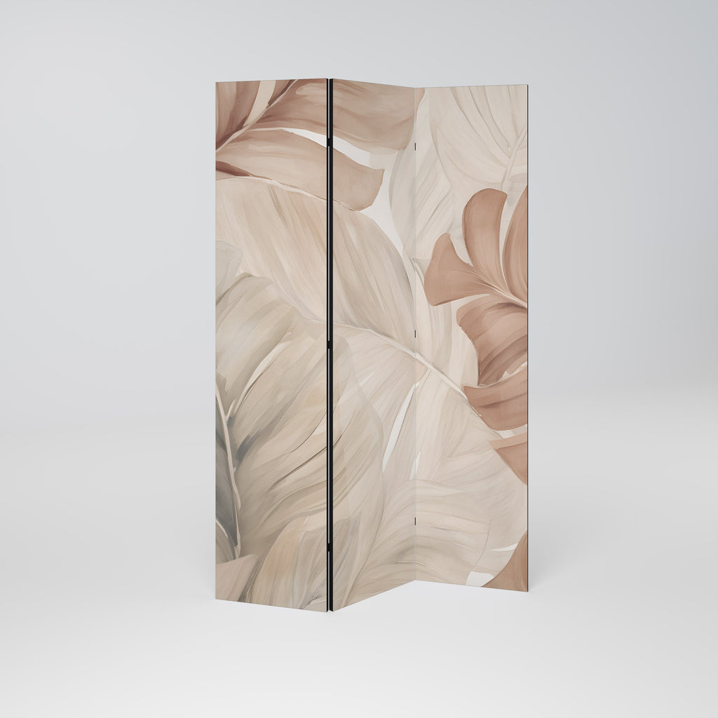 Dekorativer 3-teiliger Raumteiler „SOFT TONES OF FOLIAGE“