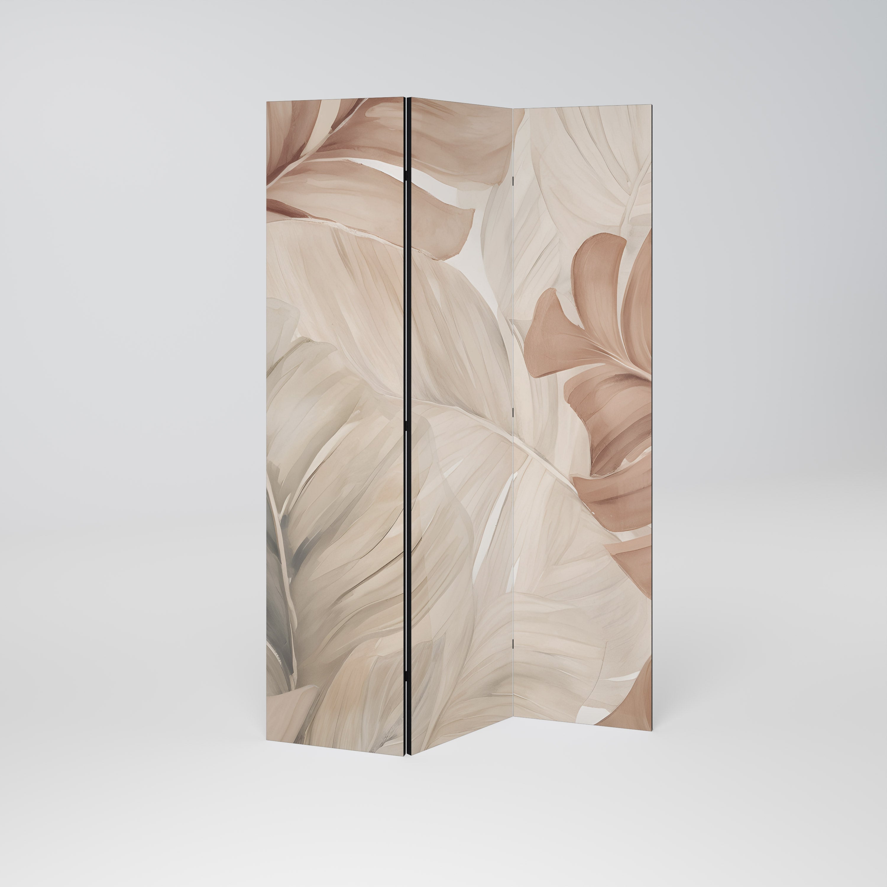 Dekorativer 3-teiliger Raumteiler „SOFT TONES OF FOLIAGE“