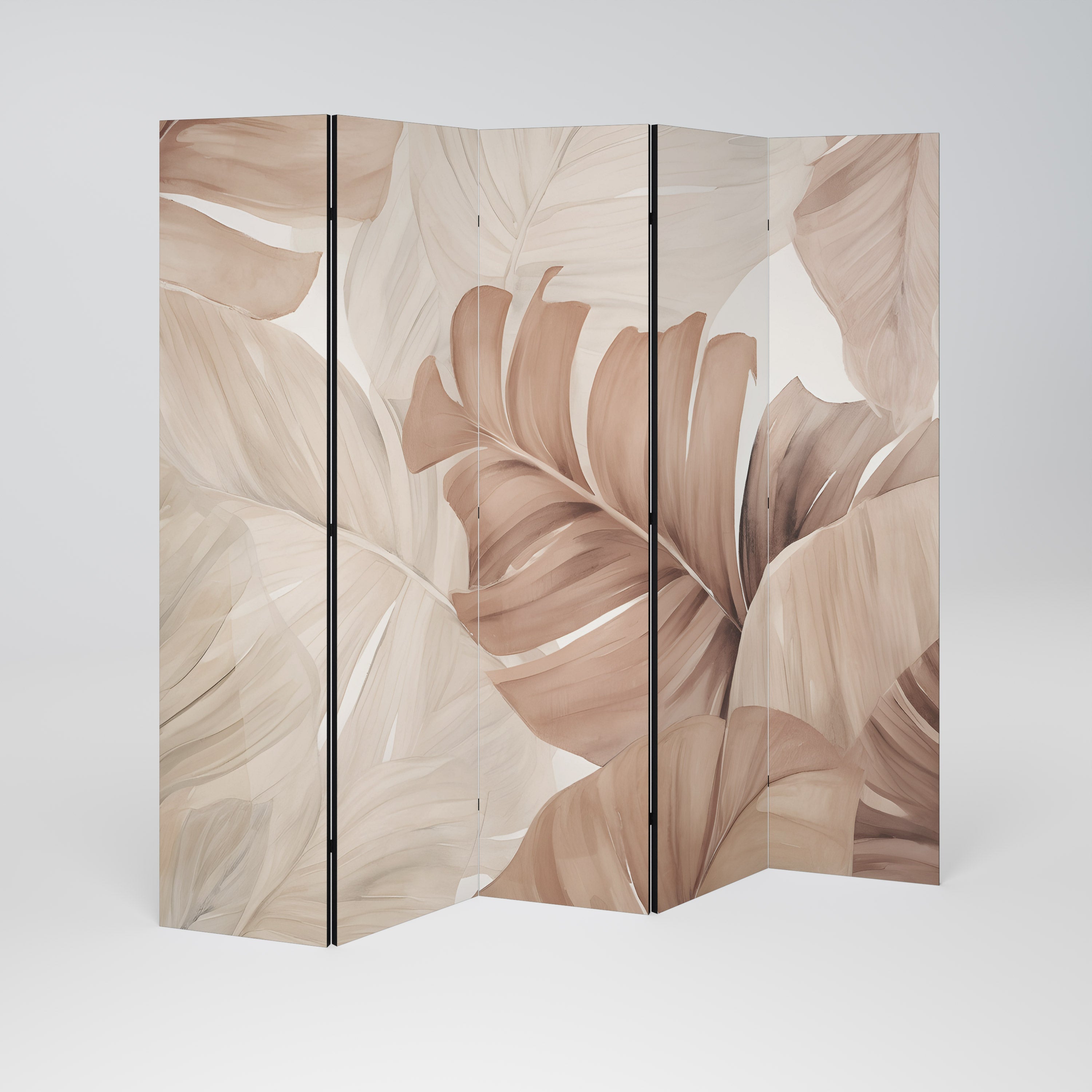 Dekorativer 5-teiliger Raumteiler „SOFT TONES OF FOLIAGE“