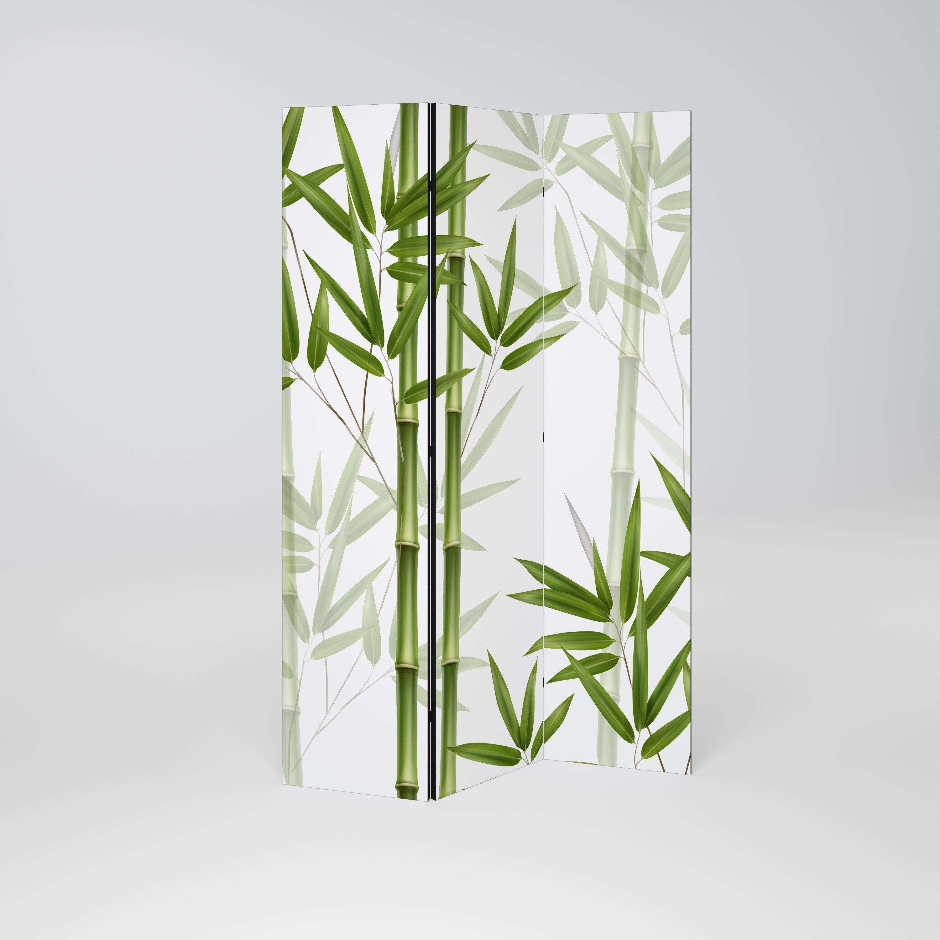 SERENE BAMBOO WHISPERS Dekorativer 3-teiliger Raumteiler