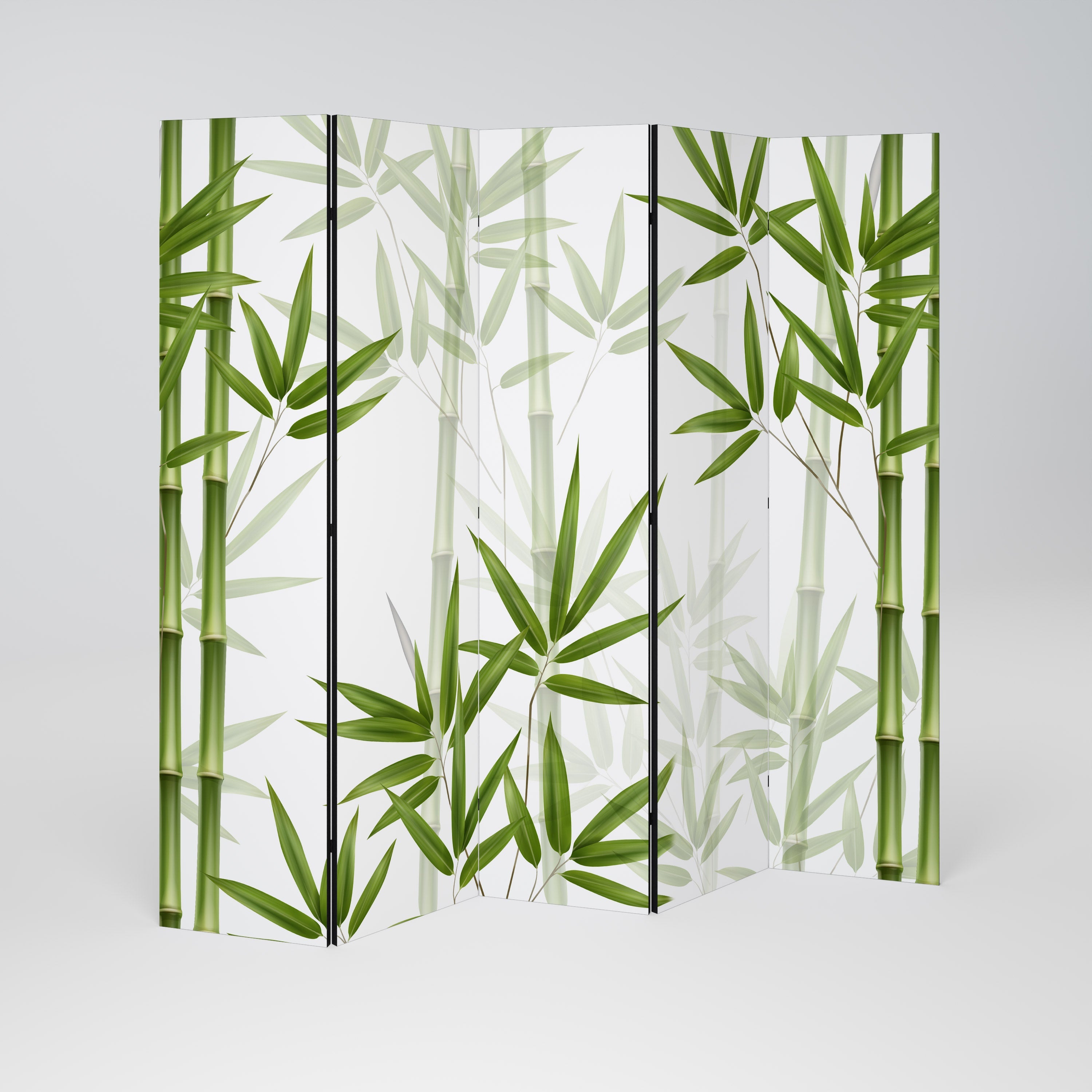 SERENE BAMBOO WHISPERS Dekorativer 5-teiliger Raumteiler