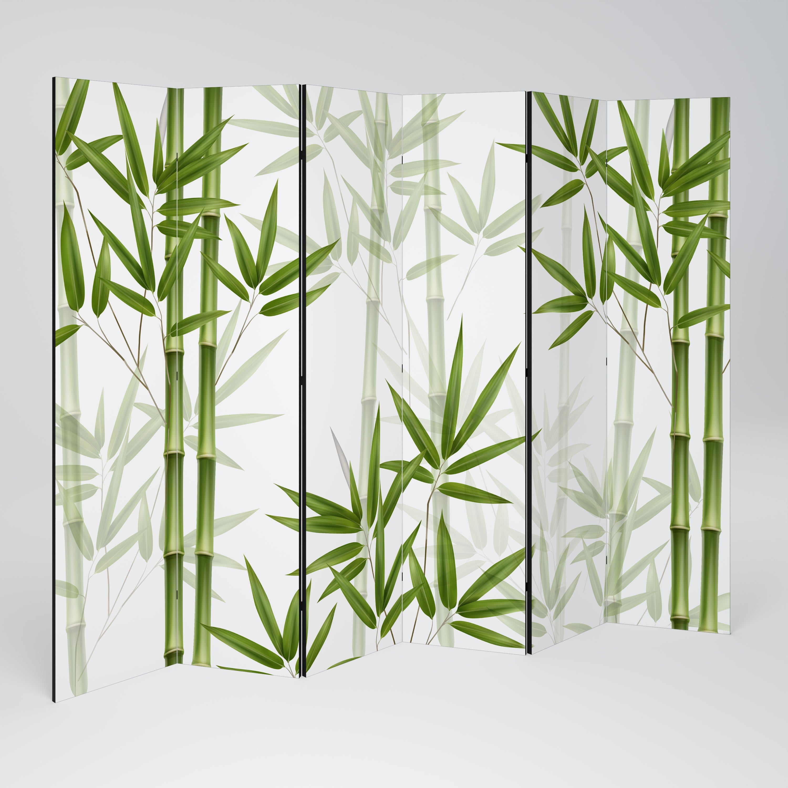 SERENE BAMBOO WHISPERS Dekorativer 6-teiliger Raumteiler