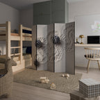 SAND SCULPTED SERENITY Dekorativer Paravent - 5-teilig