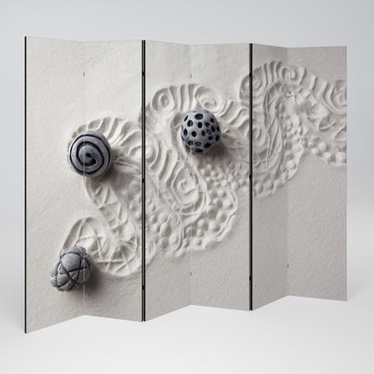 SAND SCULPTED SERENITY 6-Panel Room Divider