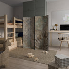 TEXTURED TRANQUILITY Dekorativer Paravent - 4-teilig