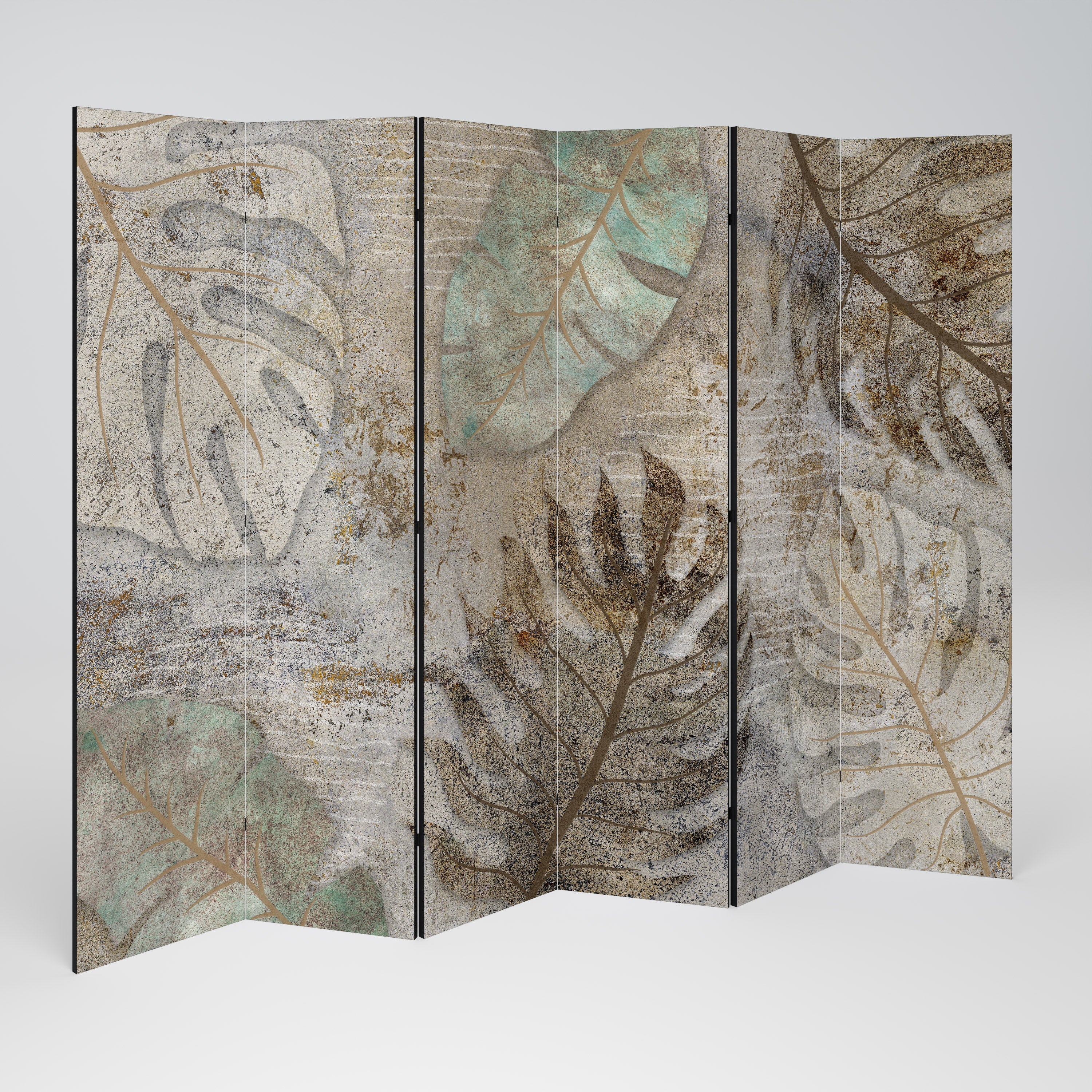 TEXTURED TRANQUILITY Dekorativer 6-teiliger Raumteiler