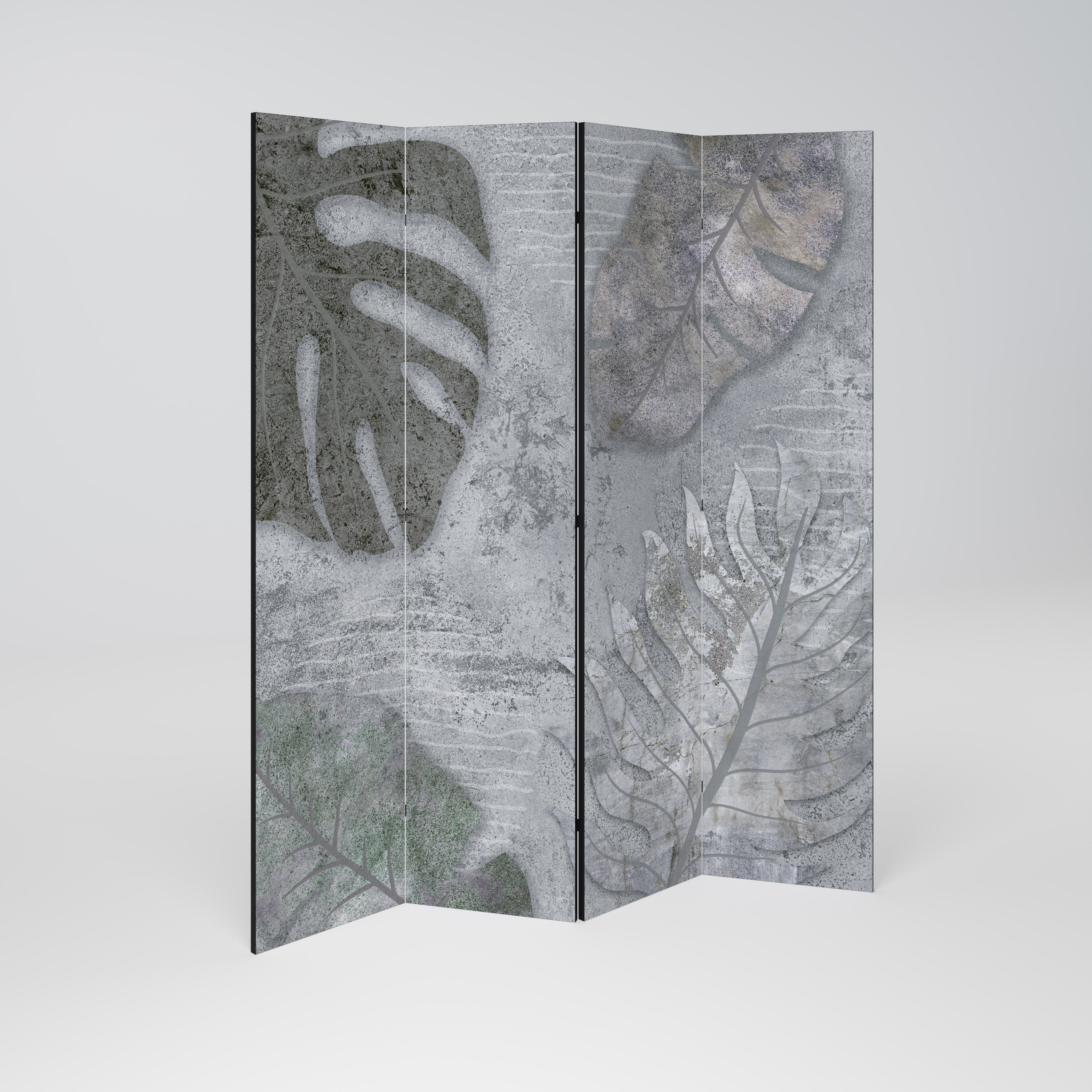 VINTAGE GREENERY Dekorativer 4-teiliger Raumteiler