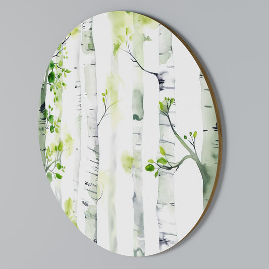 BIRCHY SOLACE Rundes Wandbild