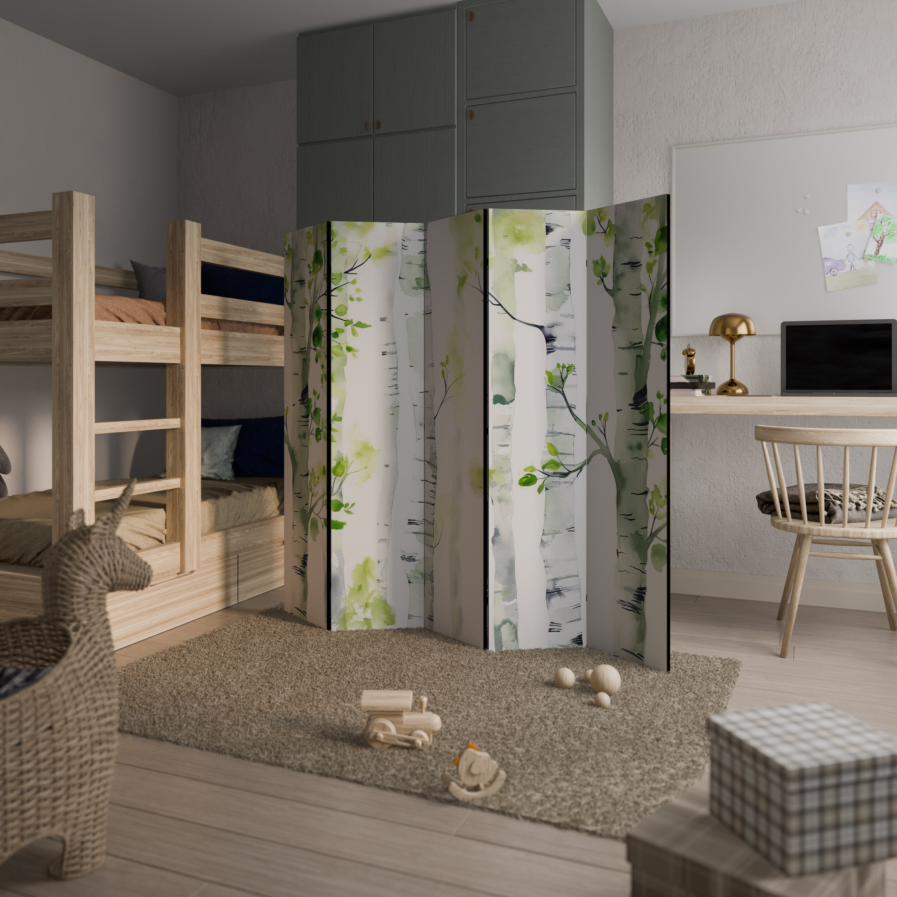 BIRCHY SOLACE 5-Panel Room Divider
