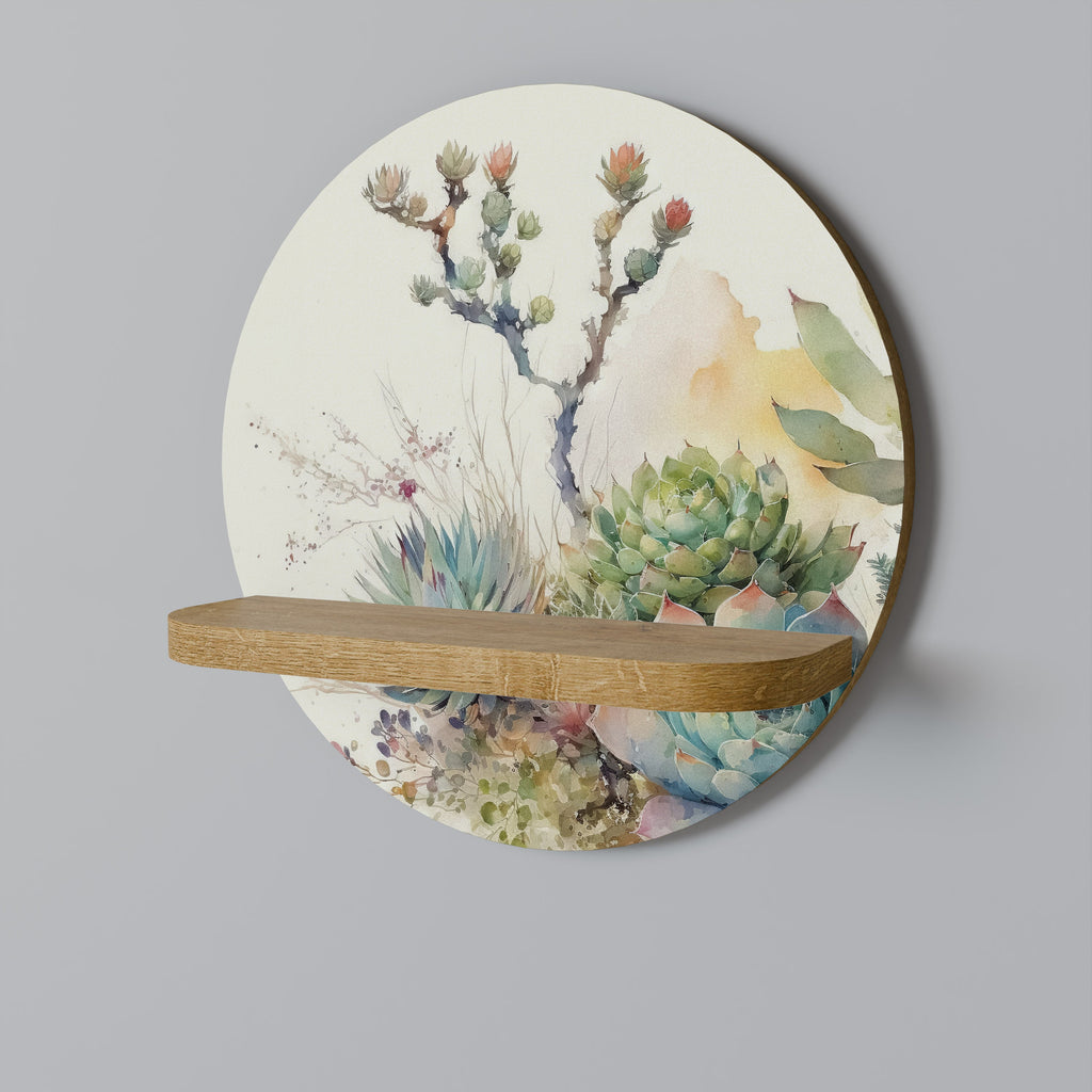 SECRET GARDEN Rundes Kunstregal in Eiche-Optik