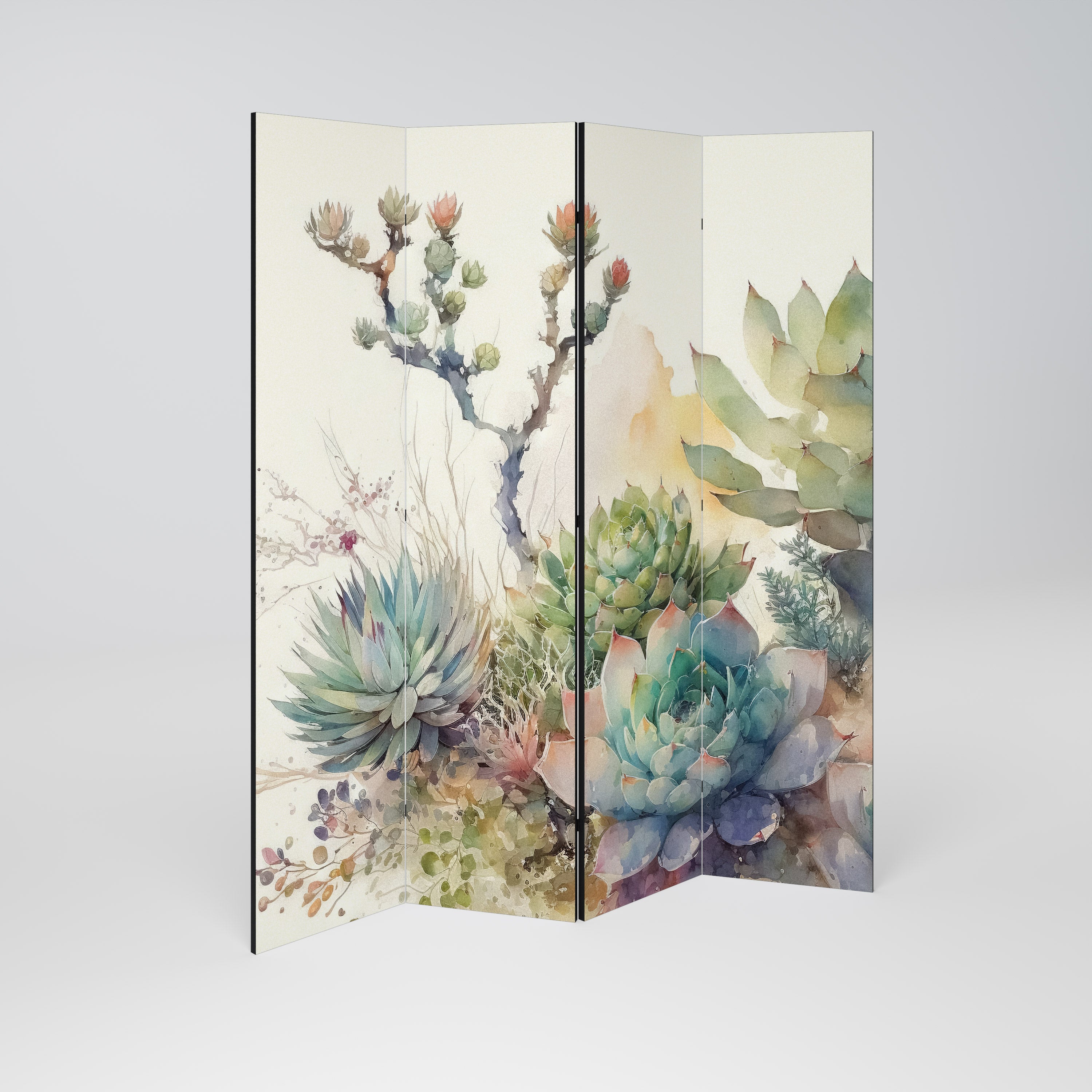 SECRET GARDEN 4-teiliger Paravent