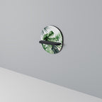 MONSTERA DREAM Oval Art Shelf In Black Finish