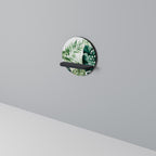 MONSTERA DREAM Rundes Kunstregal in Schwarz