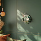 MONSTERA DREAM Rundes Kunstregal in Eiche-Optik