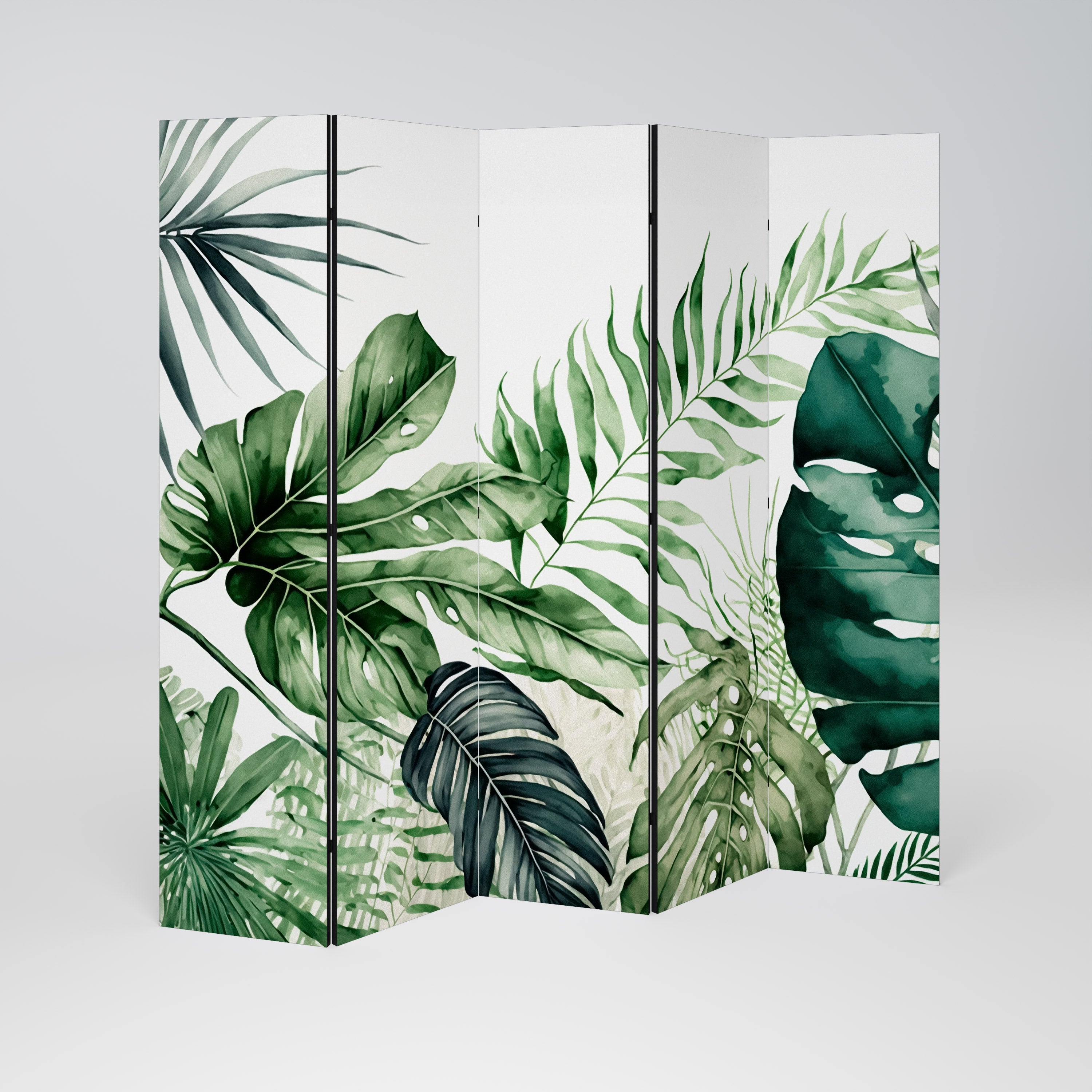 MONSTERA DREAM Dekorativer 5-teiliger Raumteiler