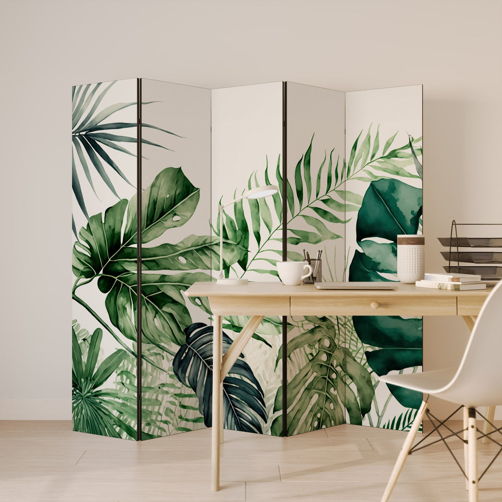 MONSTERA DREAM Dekorativer 5-teiliger Raumteiler