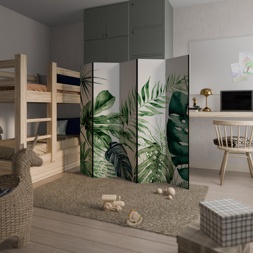 MONSTERA DREAM Dekorativer 5-teiliger Raumteiler
