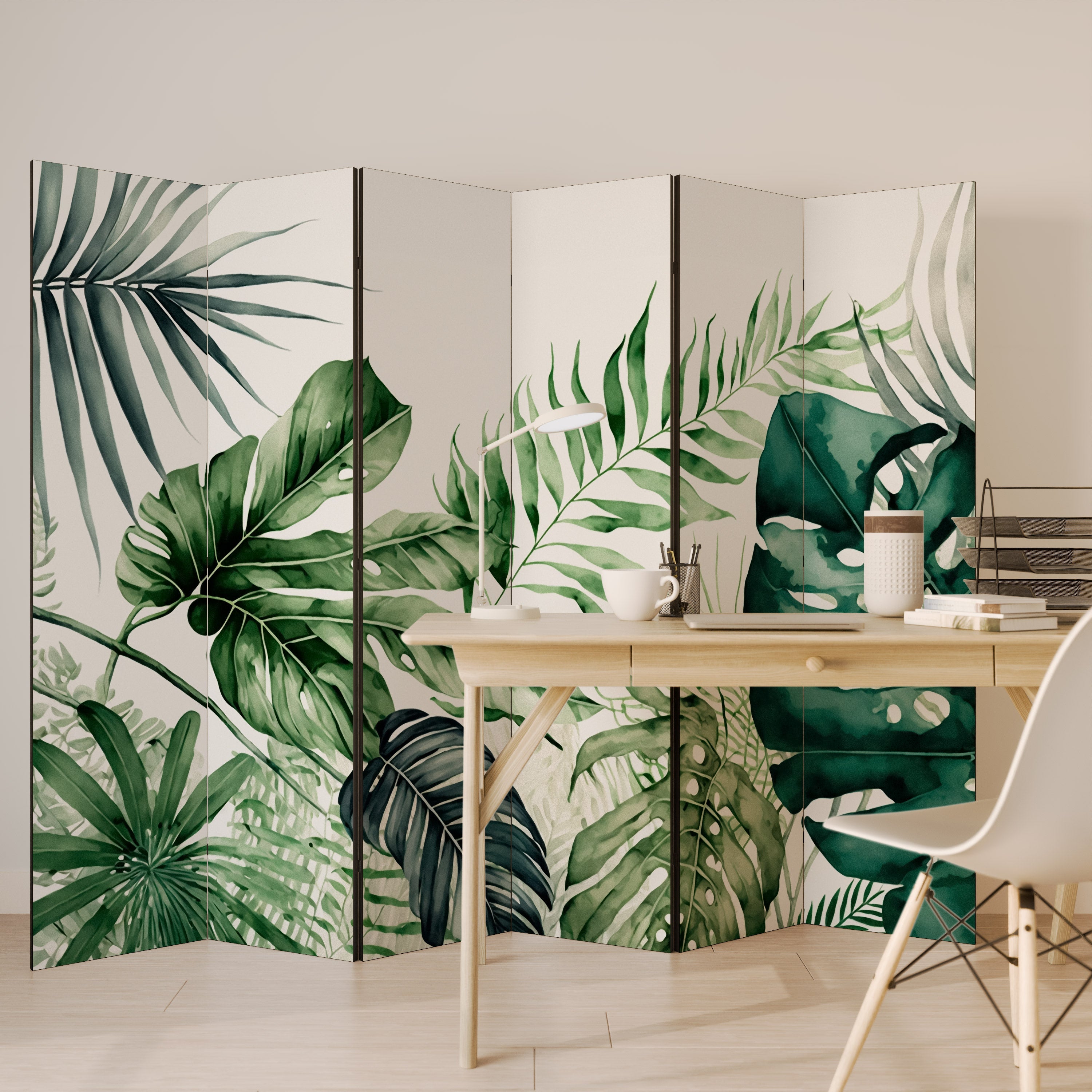 MONSTERA DREAM Dekorativer 6-teiliger Raumteiler