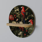 AVIAN BLOSSOMS Ovales Kunstregal in Eiche-Optik