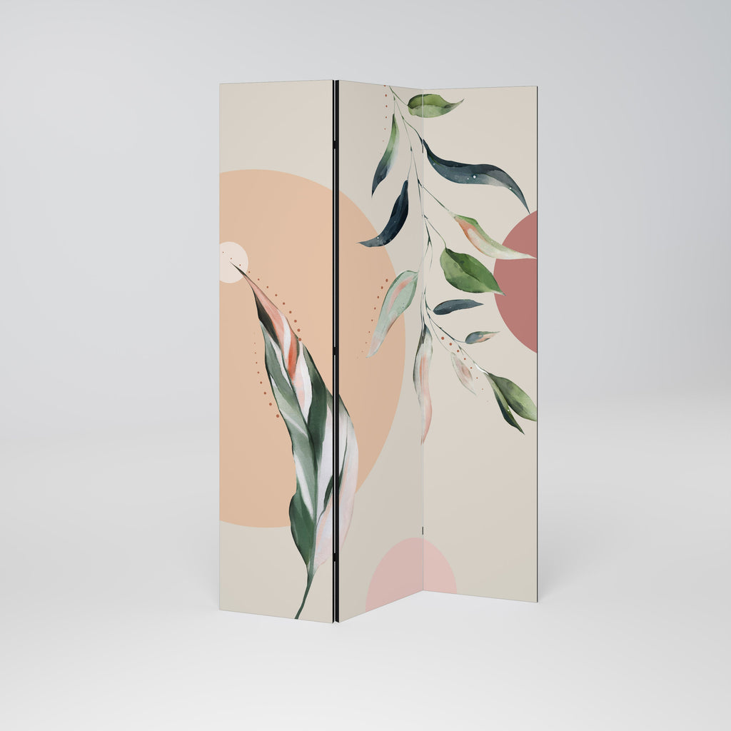 LEAFY SYMPHONY Dekorativer 3-teiliger Raumteiler