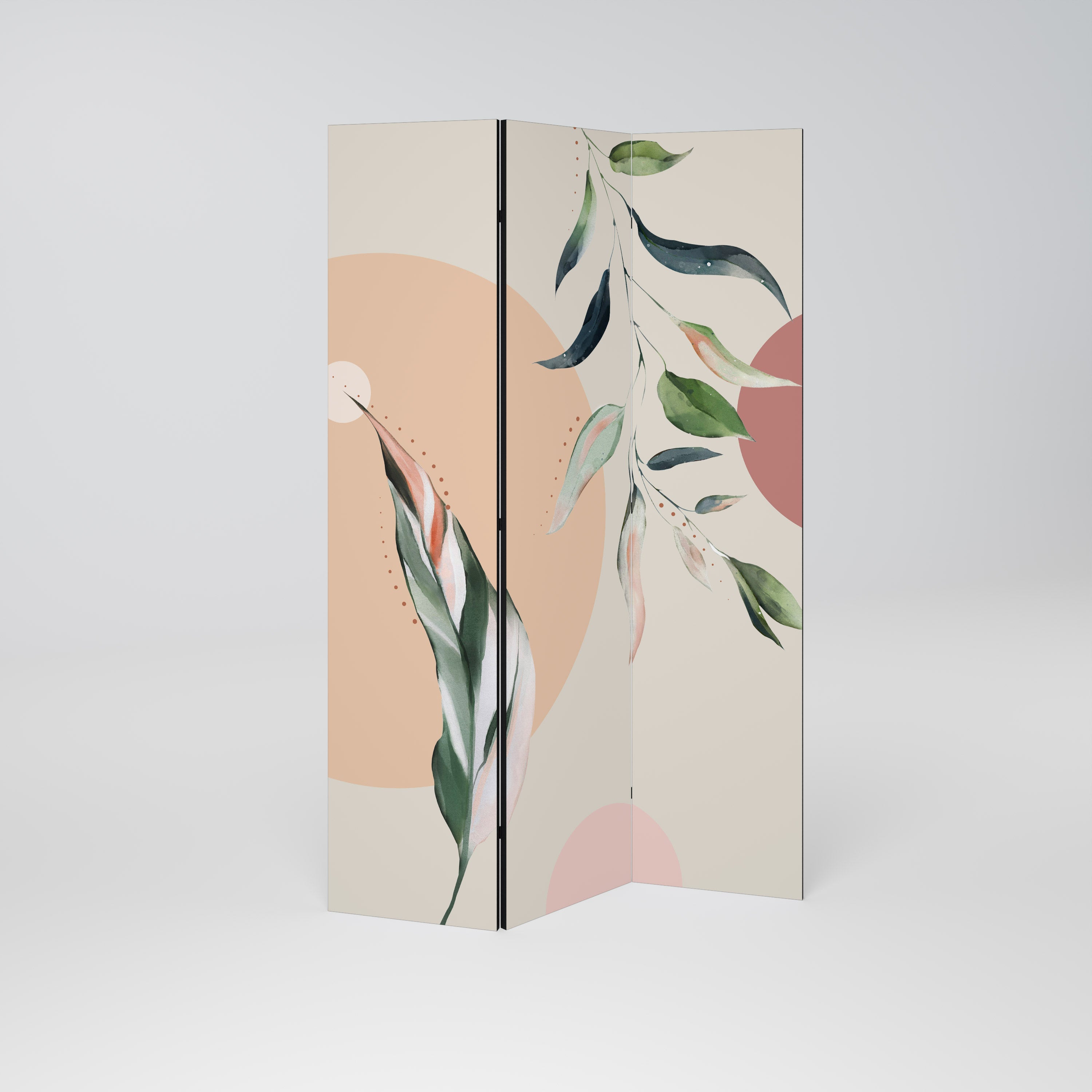 LEAFY SYMPHONY Dekorativer 3-teiliger Raumteiler