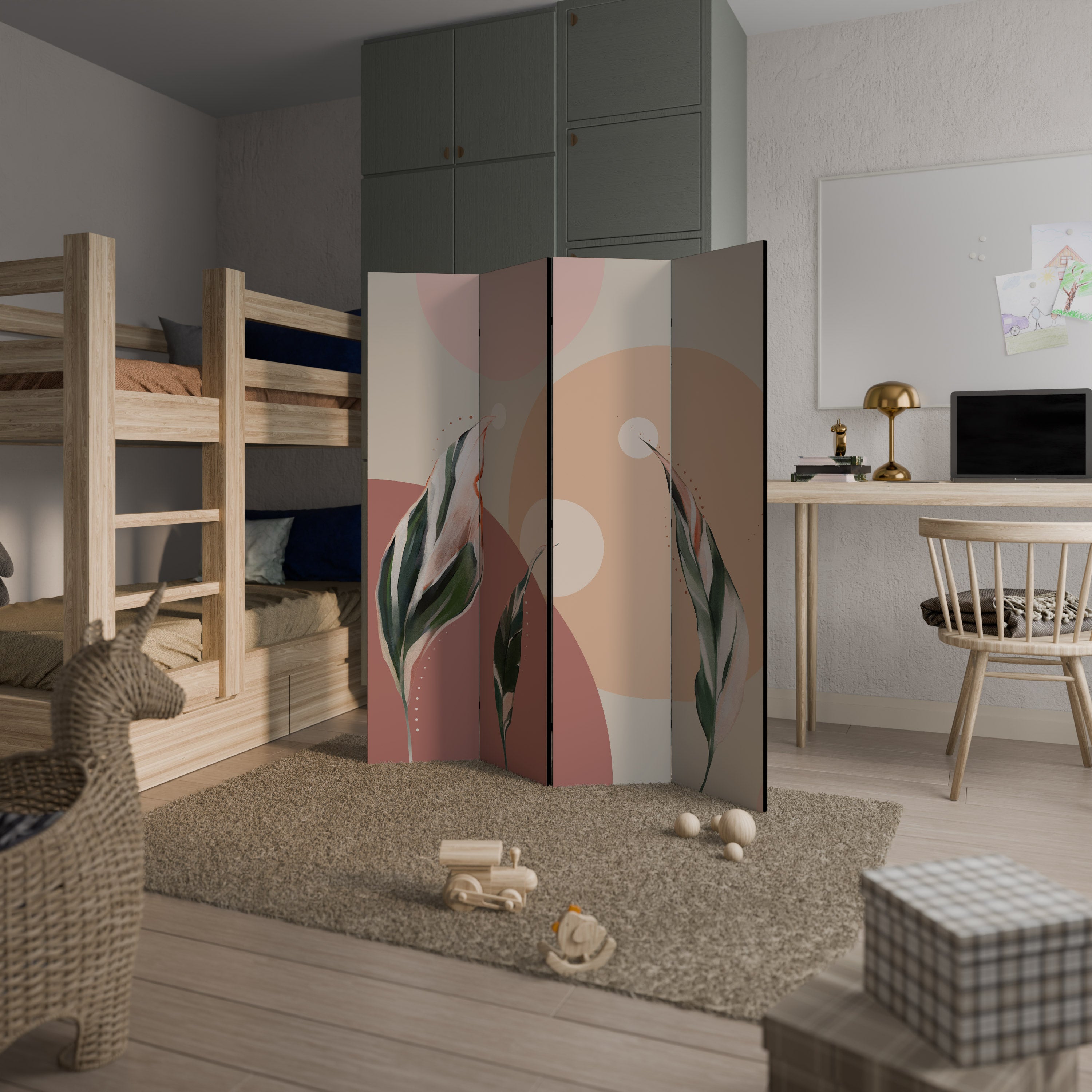 LEAFY SYMPHONY 4-teiliger Paravent