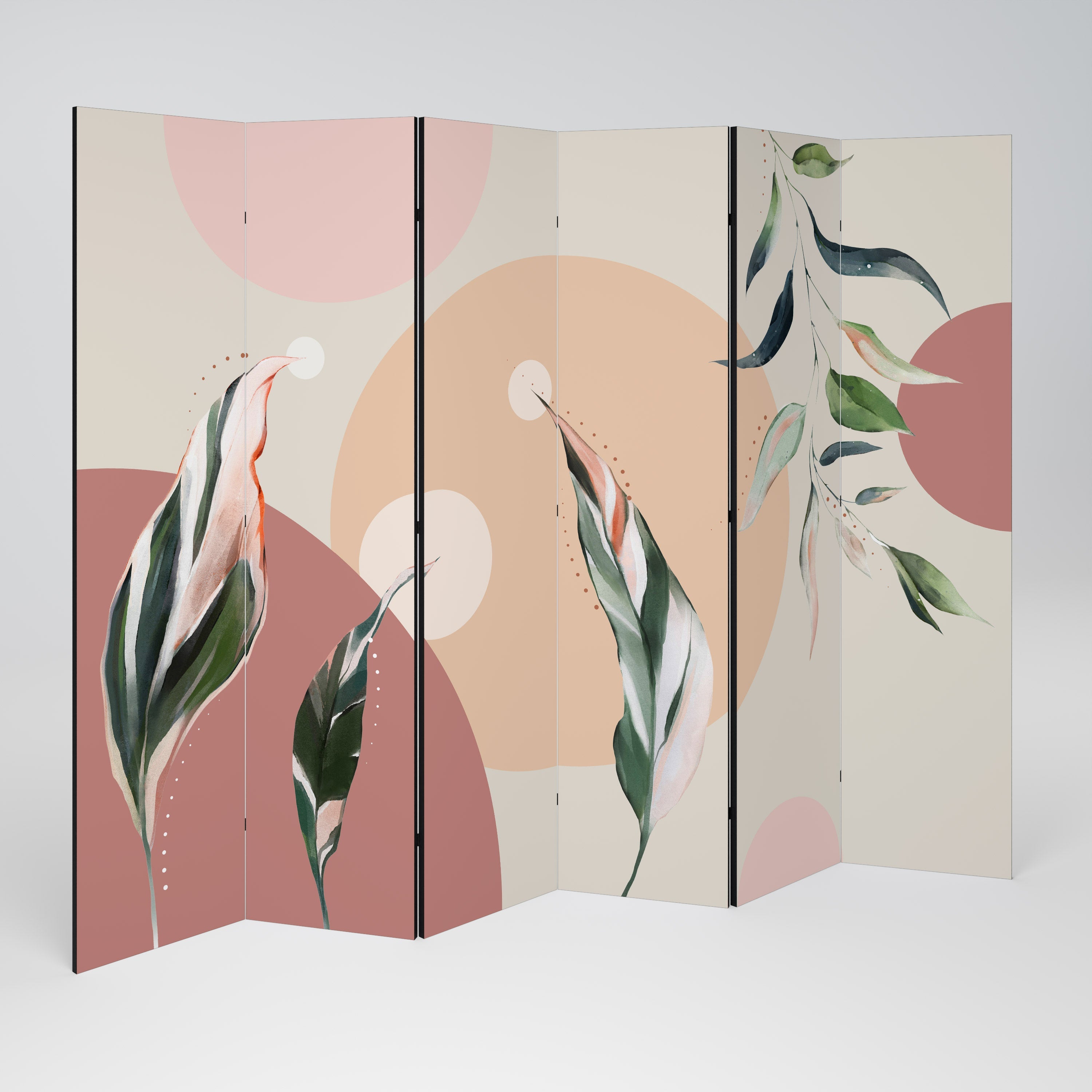 LEAFY SYMPHONY Dekorativer 6-teiliger Raumteiler