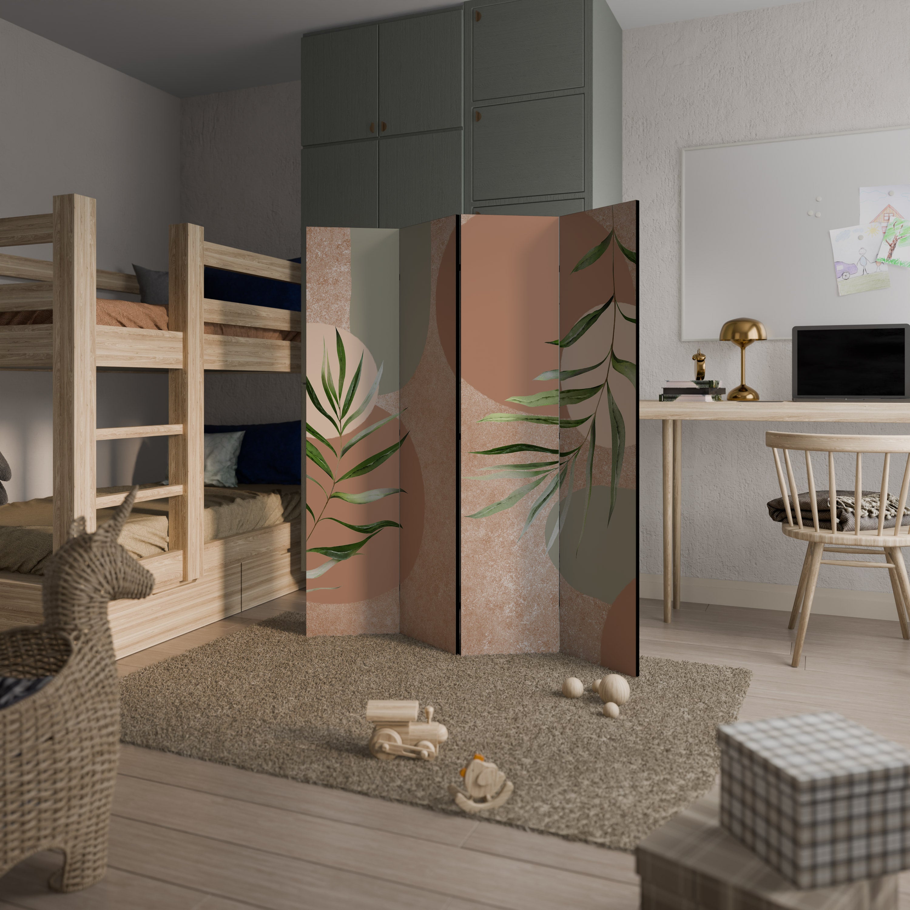 SENSUAL NATURE'S TAPESTRY Dekorativer 4-teiliger Raumteiler