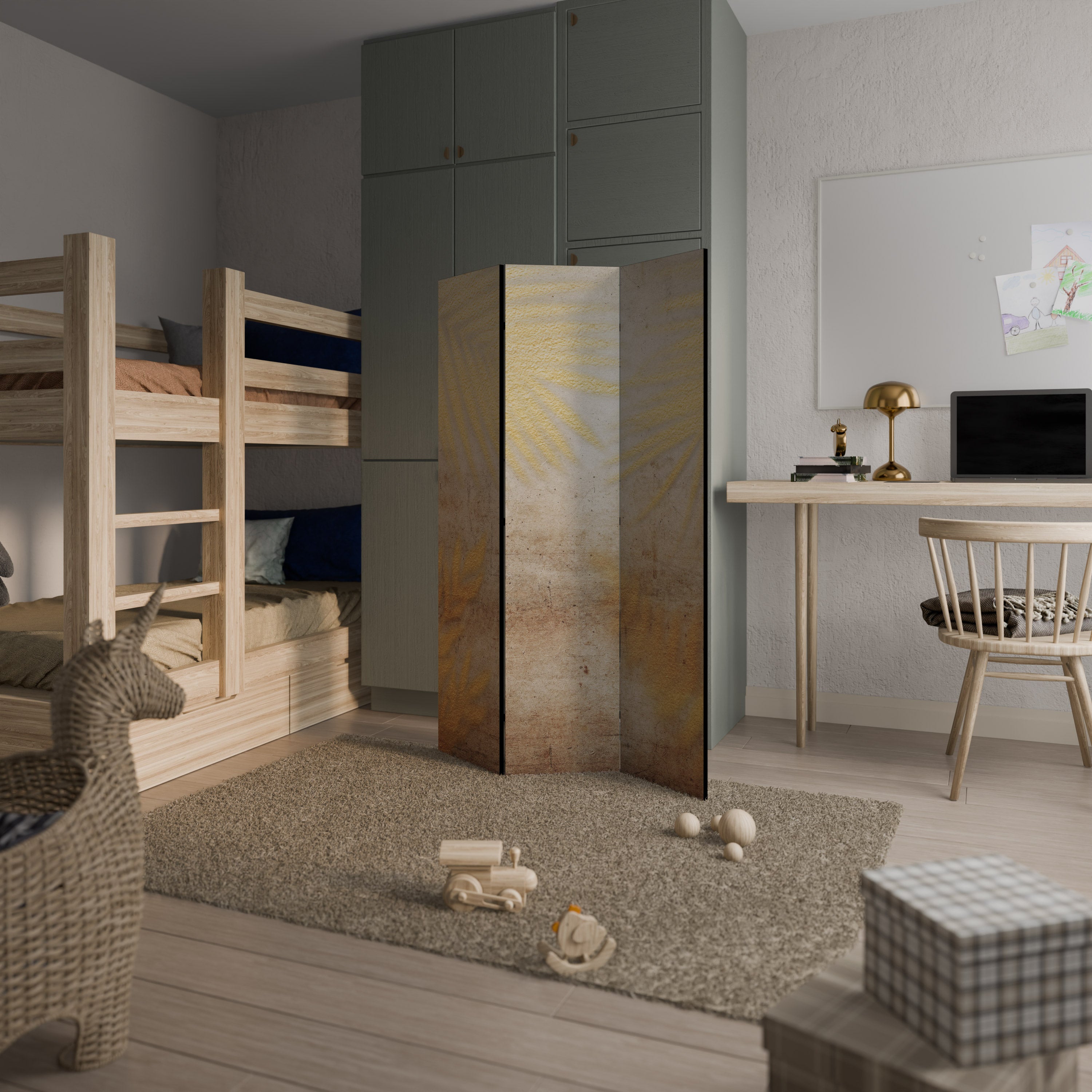 SUNSHADOW DREAMSCAPE Dekorativer 3-teiliger Raumteiler