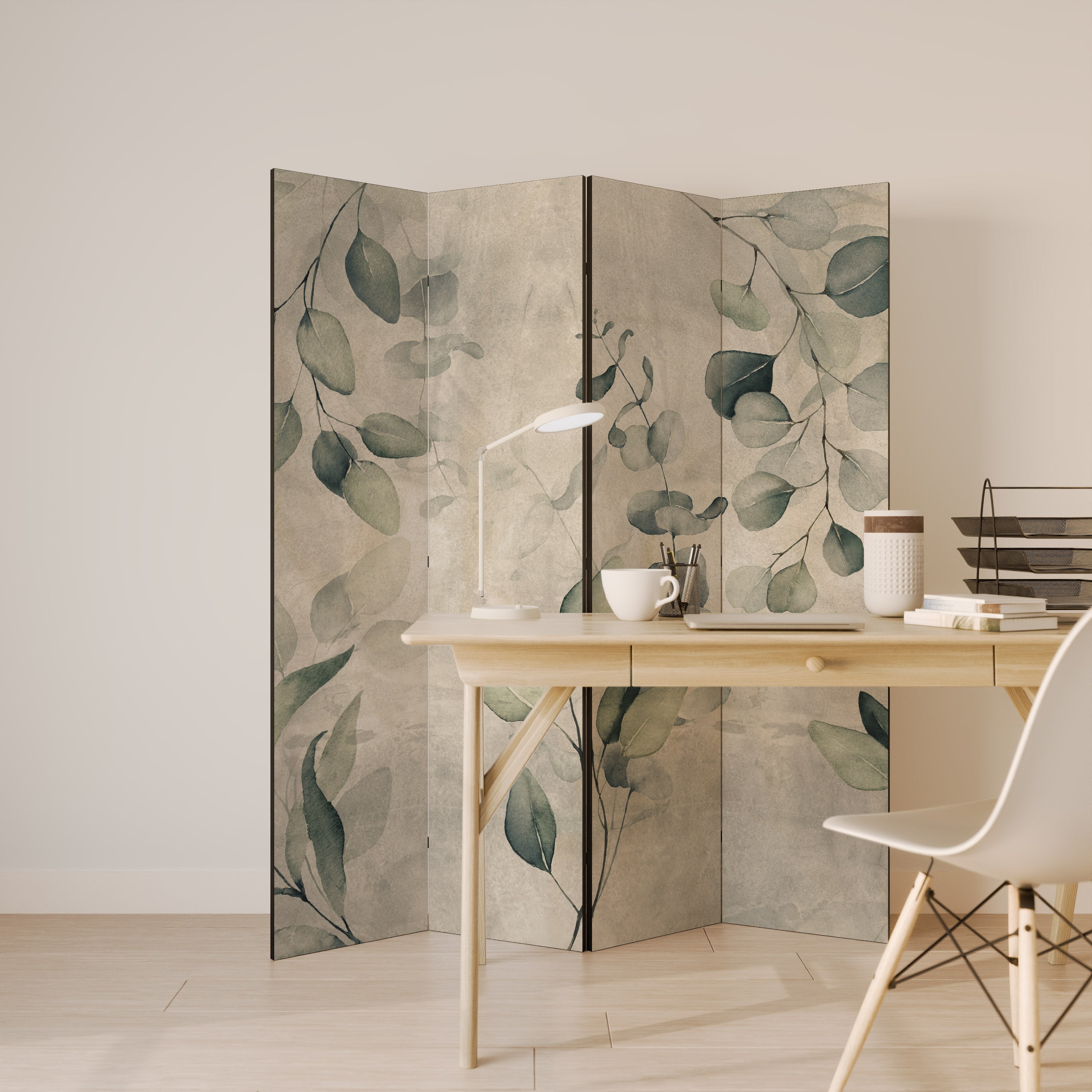 EARTHY TONED ELEGANCE 4-teiliger Paravent