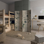 EARTHY TONED ELEGANCE Dekorativer Paravent - 4-teilig