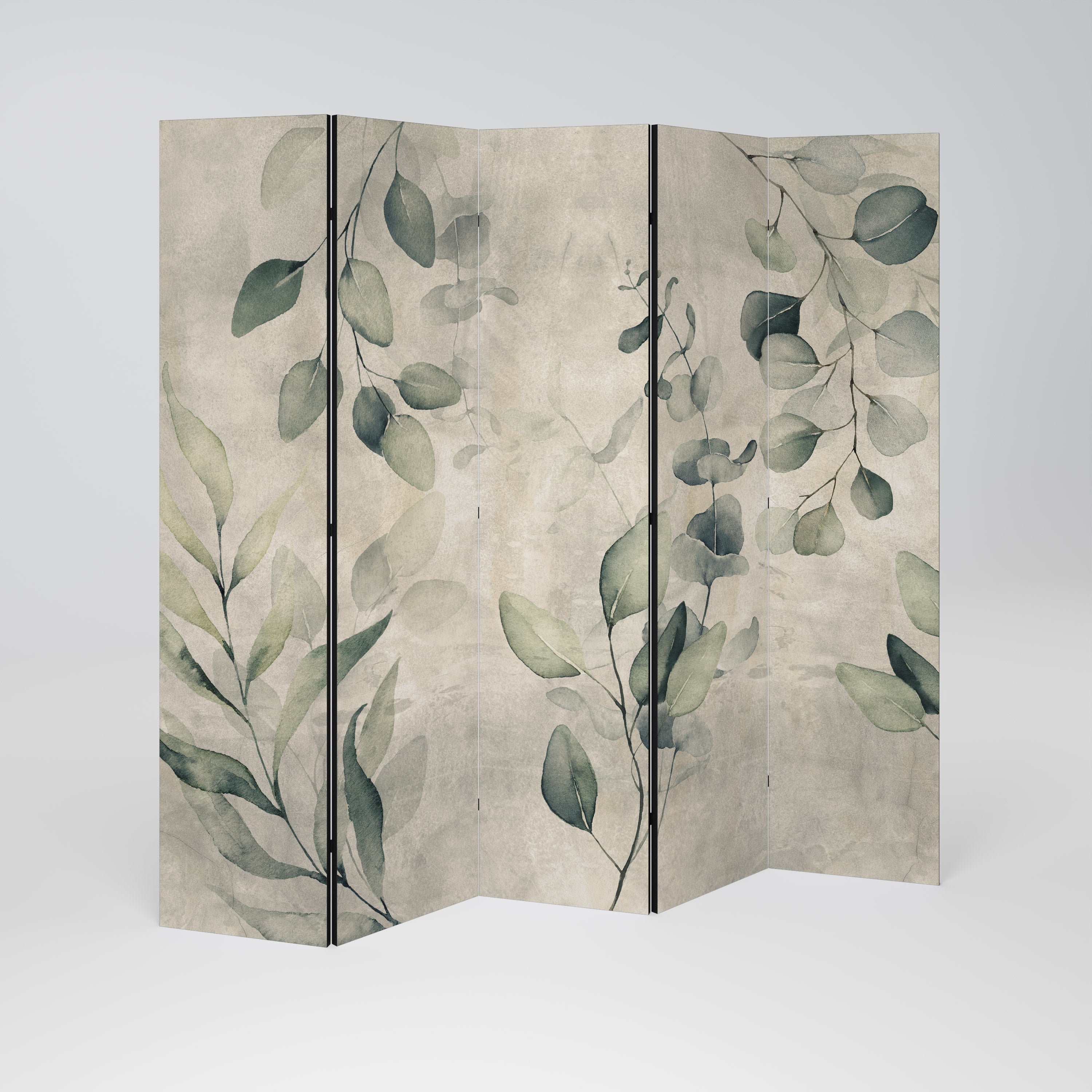EARTHY TONED ELEGANCE 5-Panel Room Divider