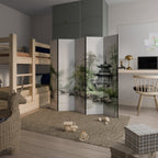 HARMONIOUS WATERSCAPE SCENE Decorative 5-Panel Room Divider