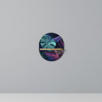 PSYCHODELIC MONSTERA Ovales Kunstregal in Eiche-Optik