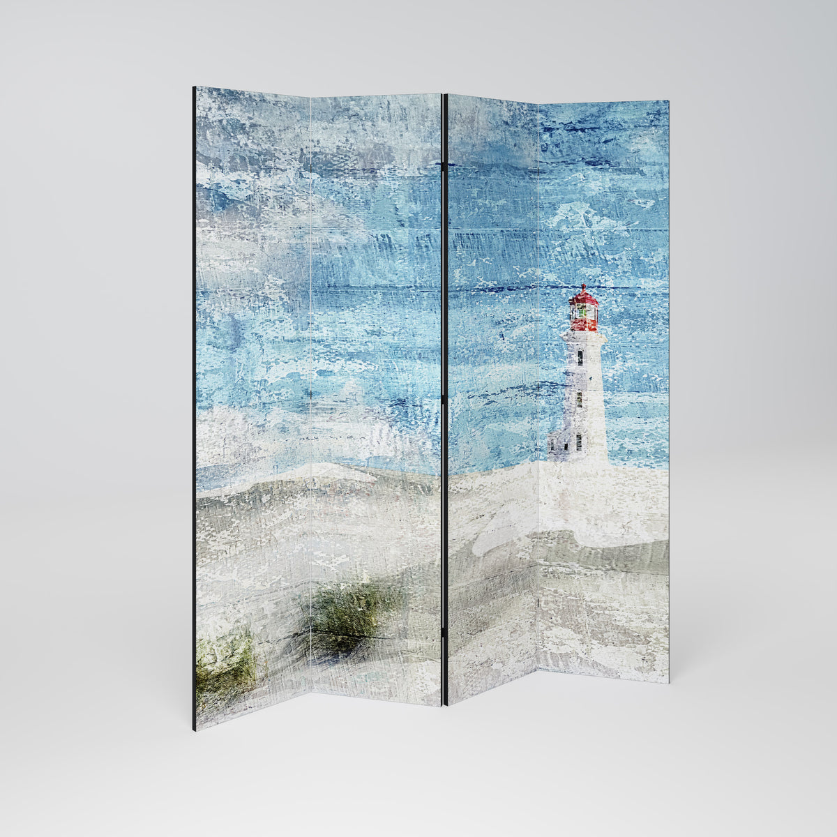 LIGHTHOUSE IN TRANQUILITY 4-teiliger Paravent