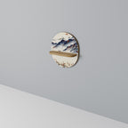 JAPANESE LANDSCAPE Ovales Kunstregal in Eiche-Optik