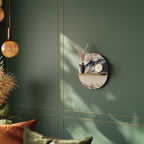 JAPANESE LANDSCAPE Ovales Kunstregal in Eiche-Optik