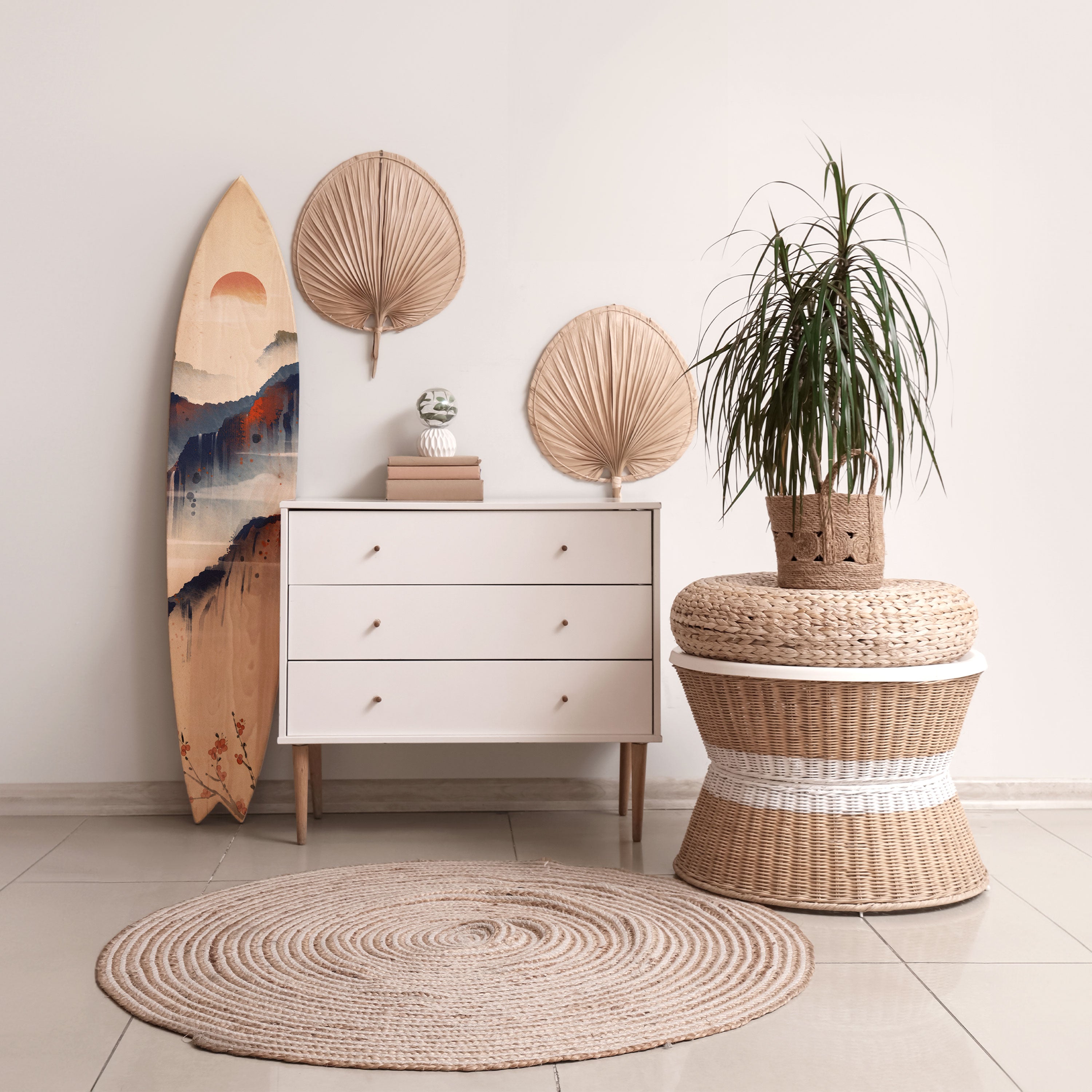 JAPANESE LANDSCAPE Deko-Surfboard