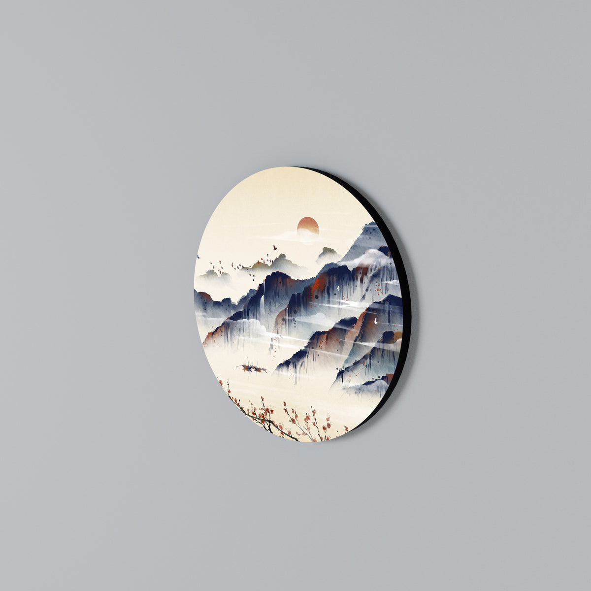JAPANESE LANDSCAPE Rundes Wandbild